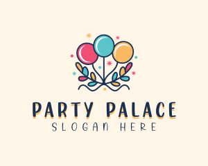 Party Balloon Confetti logo design