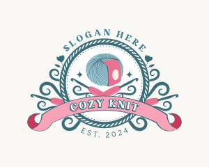 Yarn Knitting Crochet logo design