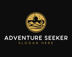 Hiking Desert Adventure logo design