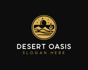 Hiking Desert Adventure logo design