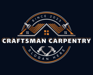 Roofing Remodel Carpentry logo design