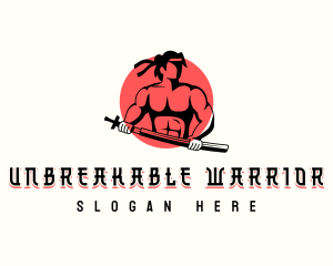 Samurai Sword Warrior logo design