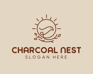 Sun Nest Bird  logo
