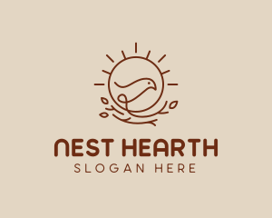 Sun Nest Bird  logo