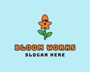 Cool Flower Sunglasses logo design