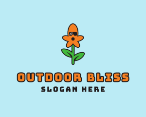 Cool Flower Sunglasses logo design