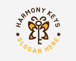 Butterfly Key Business logo design