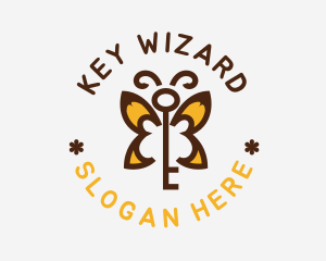 Butterfly Key Business logo design