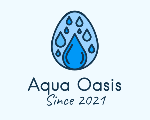 Clean Rain Water Egg  logo design