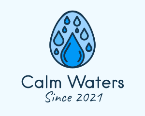 Clean Rain Water Egg  logo design