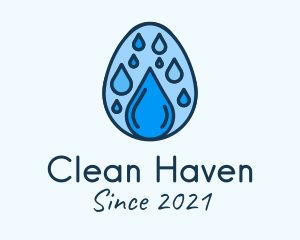 Clean Rain Water Egg  logo design