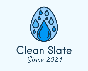 Clean Rain Water Egg  logo design