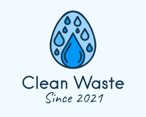 Clean Rain Water Egg  logo design