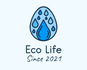 Clean Rain Water Egg  logo design