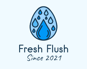 Clean Rain Water Egg  logo design