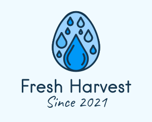 Clean Rain Water Egg  logo design