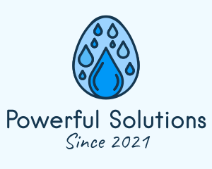 Clean Rain Water Egg  logo design