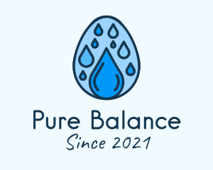 Clean Rain Water Egg  logo design