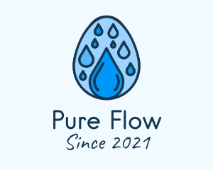 Clean Rain Water Egg  logo design