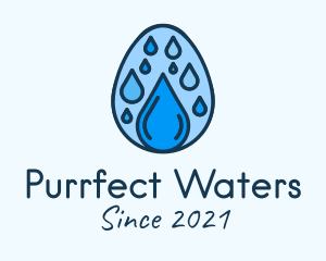 Clean Rain Water Egg  logo design