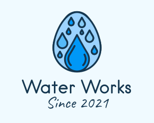 Clean Rain Water Egg  logo design