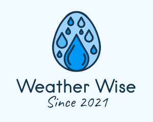 Clean Rain Water Egg  logo design