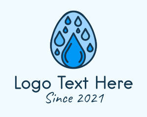 Pure - Clean Rain Water Egg logo design