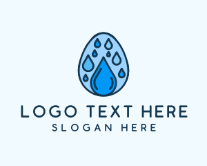 Clean Rain Water Egg  logo design