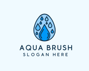 Clean Rain Water Egg  logo design