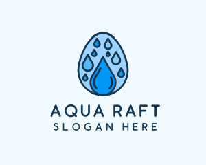 Clean Rain Water Egg  logo design