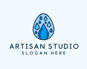 Clean Rain Water Egg  logo design