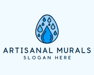 Clean Rain Water Egg  logo design