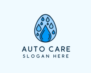 Clean Rain Water Egg  logo design