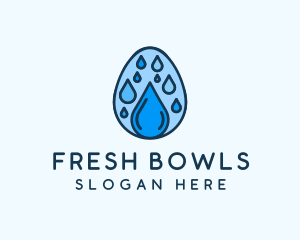 Clean Rain Water Egg  logo design