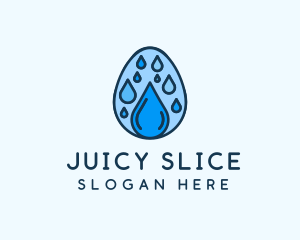 Clean Rain Water Egg  logo design