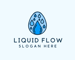 Clean Rain Water Egg  logo design