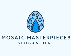 Clean Rain Water Egg  logo design