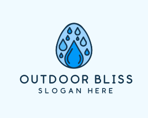 Clean Rain Water Egg  logo design