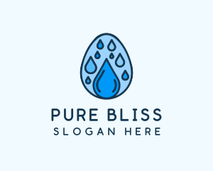 Clean Rain Water Egg  logo design