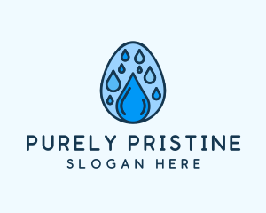 Clean Rain Water Egg  logo design