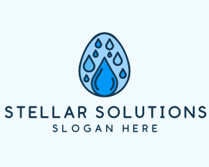 Clean Rain Water Egg  logo design