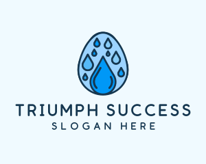 Clean Rain Water Egg  logo design