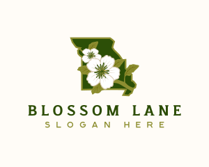 Missouri Hawthorn Blossom Flower logo
