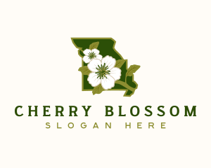 Missouri Hawthorn Blossom Flower logo design