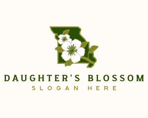 Missouri Hawthorn Blossom Flower logo design