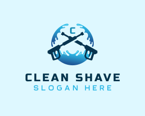 Pressure Washing Cleaning logo design