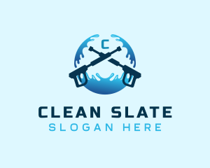 Pressure Washing Cleaning logo design