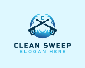 Pressure Washing Cleaning logo design