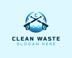 Pressure Washing Cleaning logo design