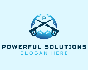 Pressure Washing Cleaning logo design